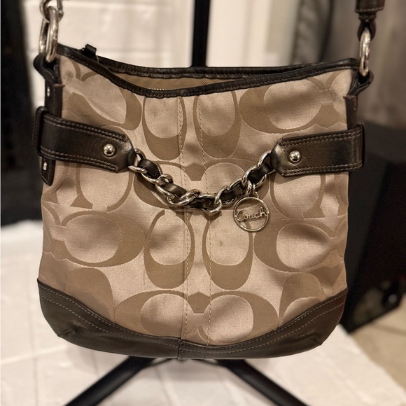 Vintage Signature Coach Brown Crossbody Shoulder Bag - Picture 2 of 7